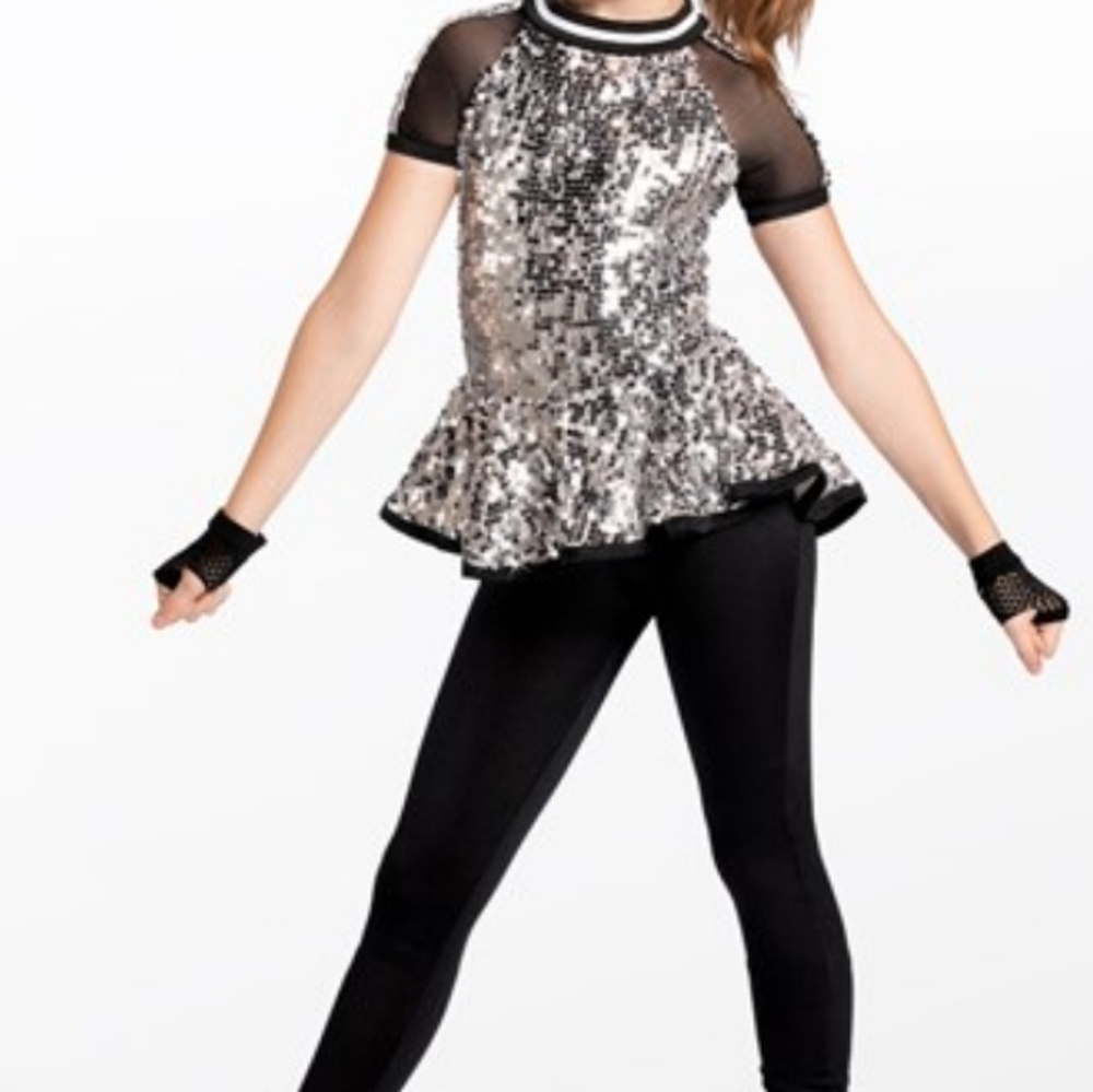 Silver Dance Costume. Small Child